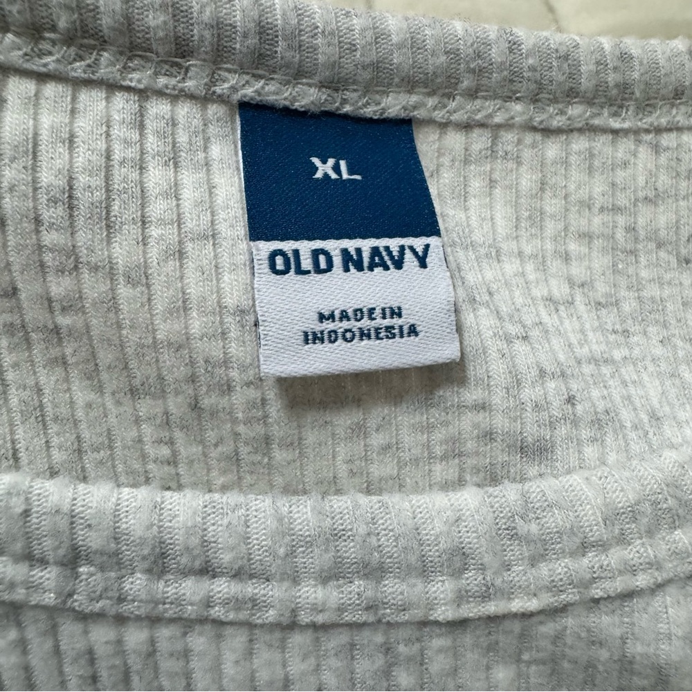 Old Navy Women Gray Long Sleeve Round Neck Cozy Top Size XL Cotton Blend‎ - Picture 11 of 13